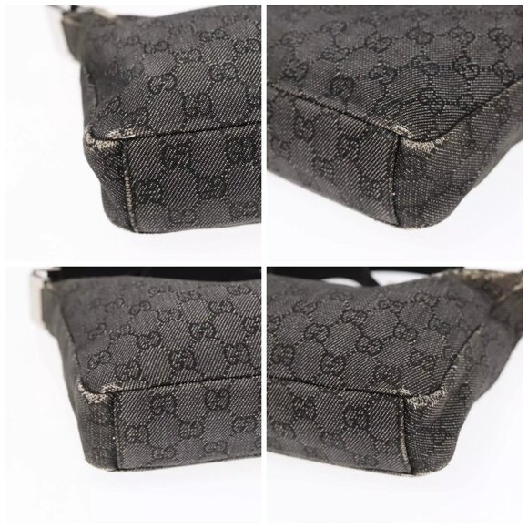 GUCCI GG Canvas Shoulder Bag Gray Silver - Picture 15 of 15
